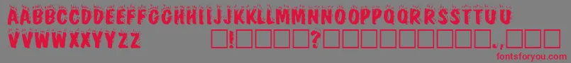 FirebugcapssskRegular Font – Red Fonts on Gray Background