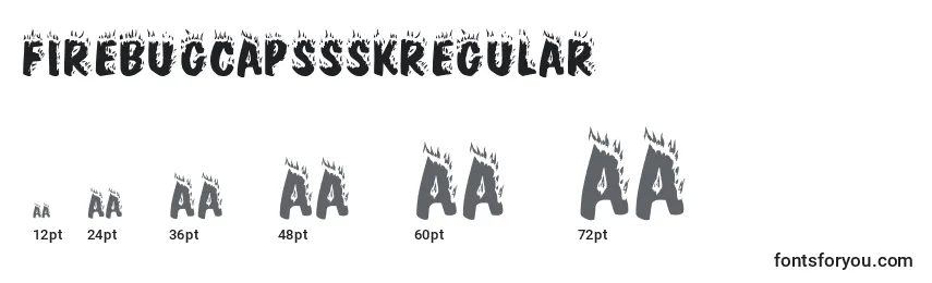 FirebugcapssskRegular Font Sizes