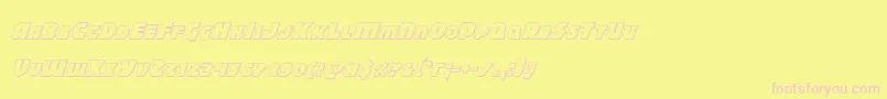 Blitzstrike3Dital Font – Pink Fonts on Yellow Background