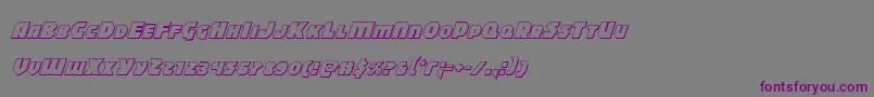 Шрифт Blitzstrike3Dital – фиолетовые шрифты на сером фоне