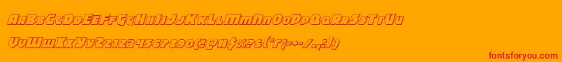 フォントBlitzstrike3Dital – オレンジの背景に赤い文字