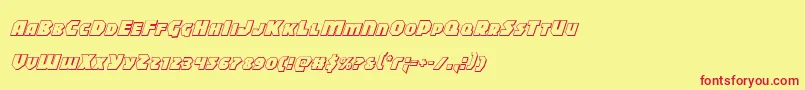 Blitzstrike3Dital Font – Red Fonts on Yellow Background