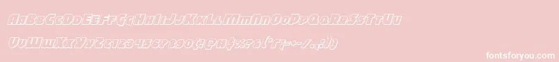 Blitzstrike3Dital Font – White Fonts on Pink Background