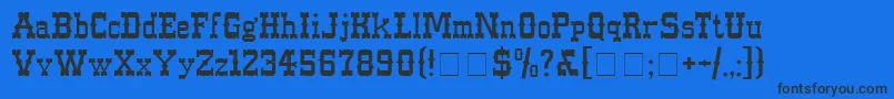 WesternNormal Font – Black Fonts on Blue Background