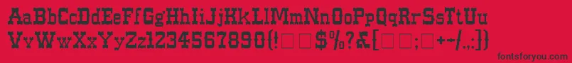 WesternNormal Font – Black Fonts on Red Background