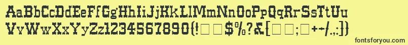 WesternNormal Font – Black Fonts on Yellow Background