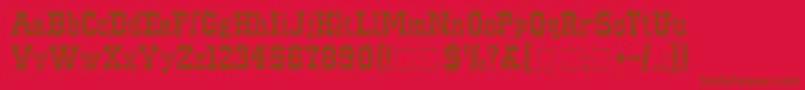 WesternNormal Font – Brown Fonts on Red Background