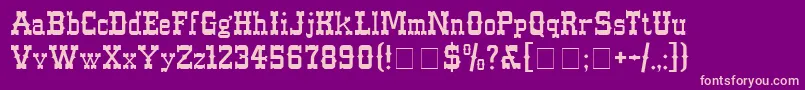 WesternNormal Font – Pink Fonts on Purple Background