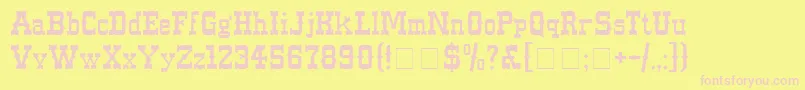 WesternNormal Font – Pink Fonts on Yellow Background