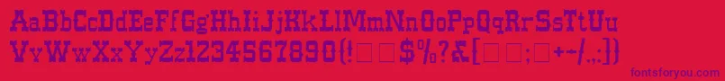 WesternNormal Font – Purple Fonts on Red Background