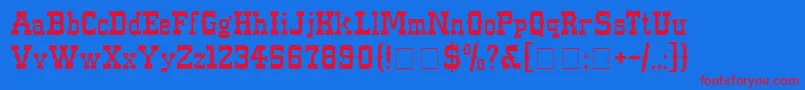 WesternNormal Font – Red Fonts on Blue Background