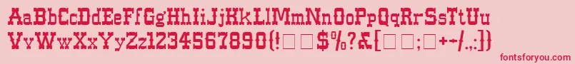 WesternNormal Font – Red Fonts on Pink Background
