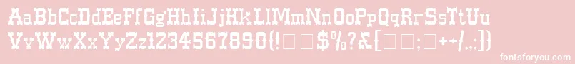 WesternNormal Font – White Fonts on Pink Background