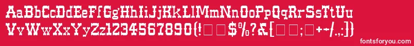 WesternNormal Font – White Fonts on Red Background