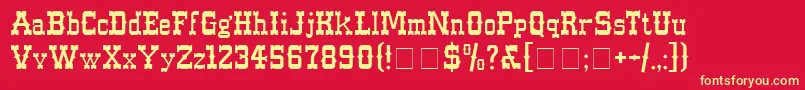 WesternNormal Font – Yellow Fonts on Red Background