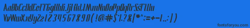 AntelopeRun Font – Black Fonts on Blue Background