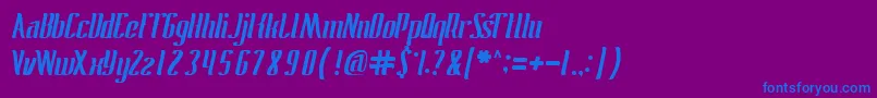 AntelopeRun Font – Blue Fonts on Purple Background