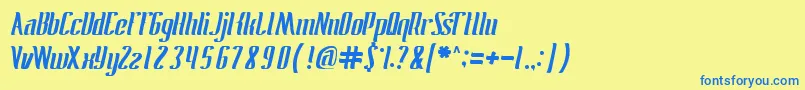 AntelopeRun Font – Blue Fonts on Yellow Background