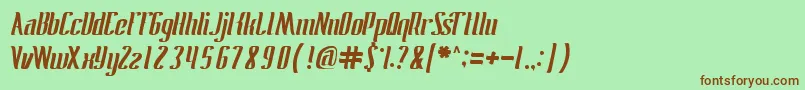 AntelopeRun Font – Brown Fonts on Green Background