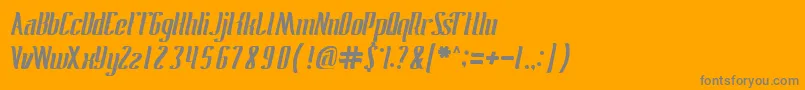 フォントAntelopeRun – オレンジの背景に灰色の文字