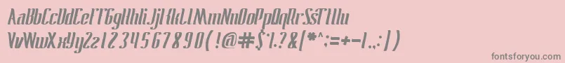 フォントAntelopeRun – ピンクの背景に灰色の文字