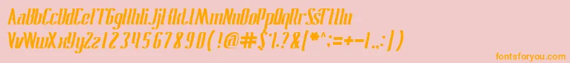 AntelopeRun Font – Orange Fonts on Pink Background