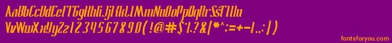 AntelopeRun Font – Orange Fonts on Purple Background