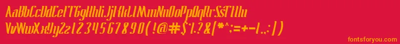 AntelopeRun Font – Orange Fonts on Red Background