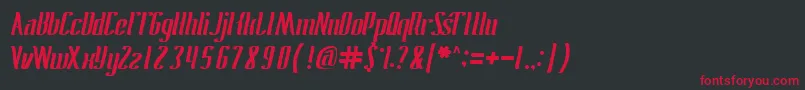 AntelopeRun Font – Red Fonts on Black Background