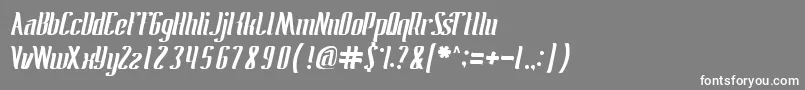 フォントAntelopeRun – 灰色の背景に白い文字