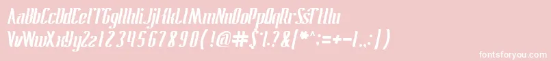 AntelopeRun Font – White Fonts on Pink Background