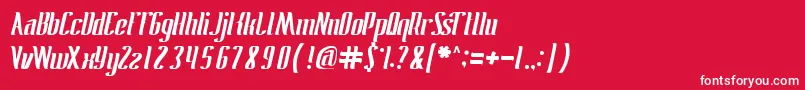 フォントAntelopeRun – 赤い背景に白い文字