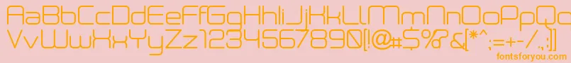 Neogrey Font – Orange Fonts on Pink Background