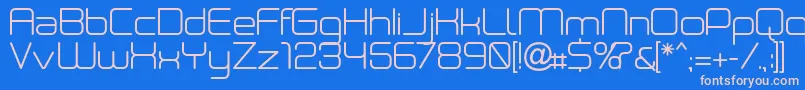 Neogrey Font – Pink Fonts on Blue Background