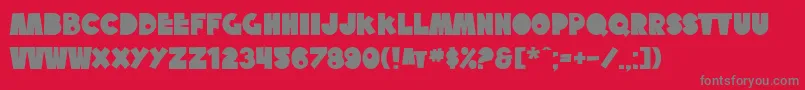 SfTattleTalesBold Font – Gray Fonts on Red Background