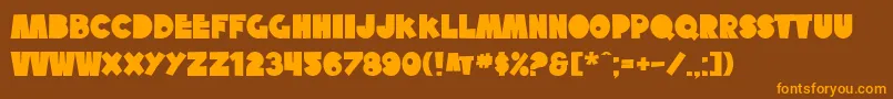 Police SfTattleTalesBold – polices orange sur fond brun