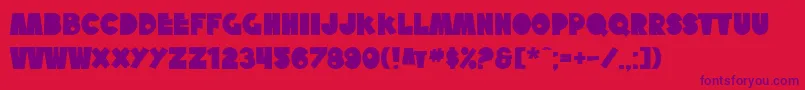 SfTattleTalesBold Font – Purple Fonts on Red Background