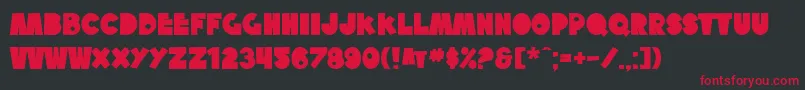 SfTattleTalesBold Font – Red Fonts on Black Background