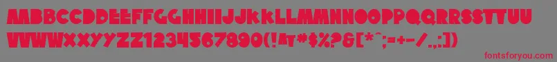 SfTattleTalesBold Font – Red Fonts on Gray Background