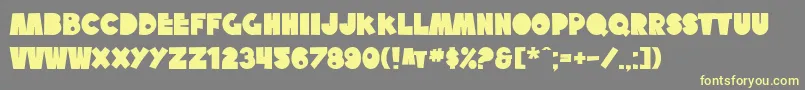 SfTattleTalesBold Font – Yellow Fonts on Gray Background