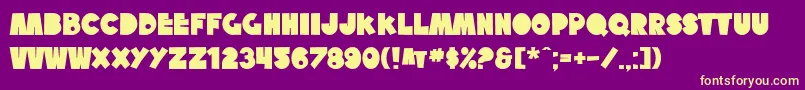 SfTattleTalesBold Font – Yellow Fonts on Purple Background