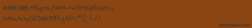 Police Bfstencil – polices noires sur fond brun