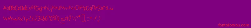 Bfstencil Font – Red Fonts on Purple Background