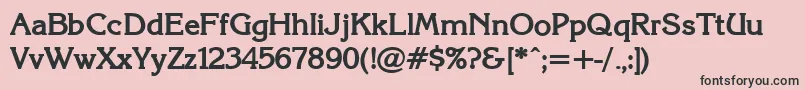 フォントKarinacBold – ピンクの背景に黒い文字