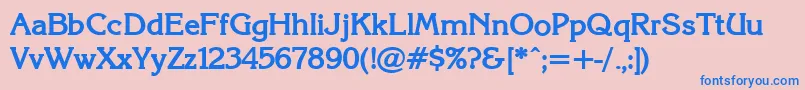 KarinacBold Font – Blue Fonts on Pink Background