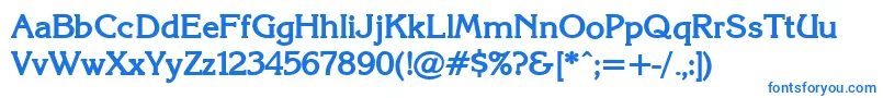 フォントKarinacBold – 白い背景に青い文字