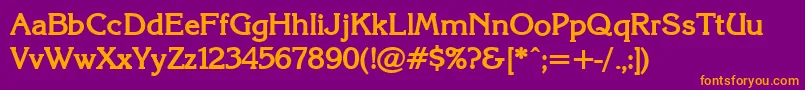 KarinacBold Font – Orange Fonts on Purple Background