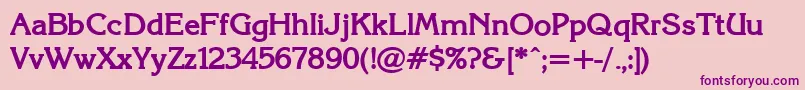 KarinacBold Font – Purple Fonts on Pink Background