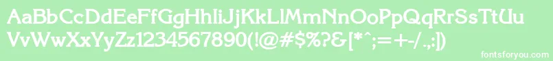 KarinacBold Font – White Fonts on Green Background