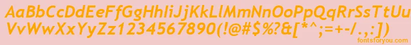 Trebucbi Font – Orange Fonts on Pink Background